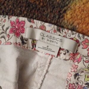 Classics By Worth Floral Patterned Pants Sz8